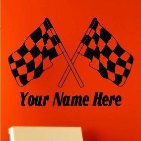 Custom Racing Flags with Name Decal..
