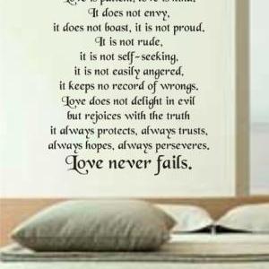 Wall Decal Quotes - Love Is Patient Love Is Kind..