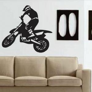 Dirtbike Rider Wall Decal Sticker m..