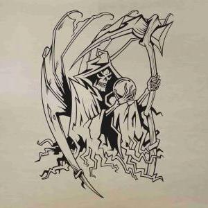Skull Version 129 Bones Grim Reaper Wall Vinyl..