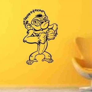 Funny Ape Sticker Wall Decal Animal Art Graphic