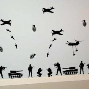 Army War Package Decal Sticker Wall..