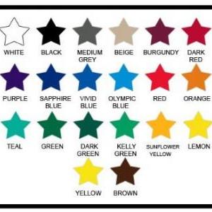 50 Stars Set Decal Sticker Wall