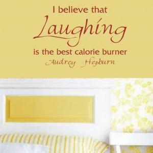 Wall Decal Quotes - I Believe Laughing - Audrey..