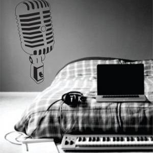 Retro 50s Radio Microphone Wall Dec..