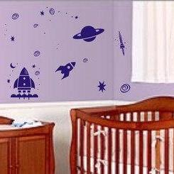 Space Scene Decal Sticker Wall