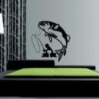 Fisherman Decal Decal Sticker Wall