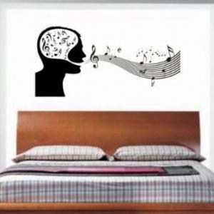 Music Man Decal Wall Mural Decal Sticker Music On..