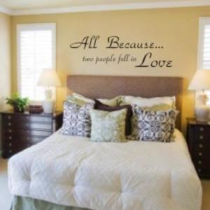 Wall Decal Quotes - All Because Two..