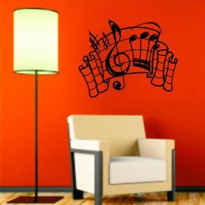 Music Notes Version 105 Design Decal Sticker Wall..