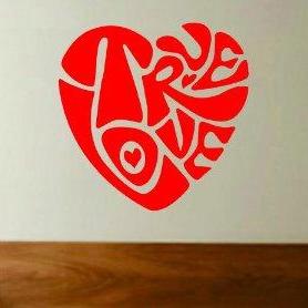 True Love Heart Wall Decal Sticker Vinyl Beautiful..
