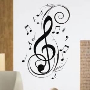 Music Notes Design Decal Wall Mural Decal Sticker