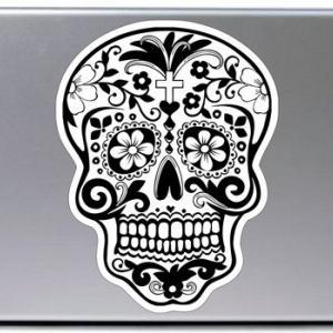 Sugar Skull Laptop Vinyl Decal Stic..