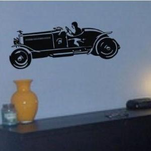 Old Car Decal Sticker Wall Art Graphic