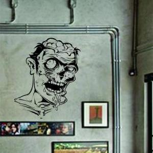 Zombie Face Wall Decal Sticker The Walking Dead..