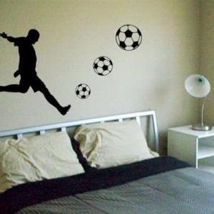 Soccer Player Decal Sticker Wall
