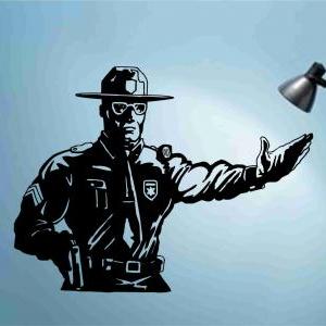 Cop Policeman Police Decal Sticker Wall Vinyl