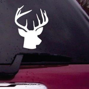 Deer Head Decal Sticker Vinyl Decal Sticker Art..
