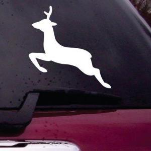 Jumping Deer Decal Sticker Vinyl De..