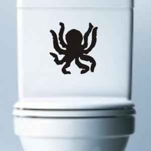 Octopus Toilet Decal Sticker Wall Graphic Ocean..