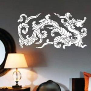 Chinese Tribal Dragon Wall Decal St..