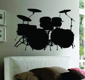 Drum SET Version 101 Wall Mural Decal Sticker Music