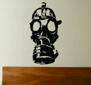 Gasmask Decal Sticker Wall Art Graphic