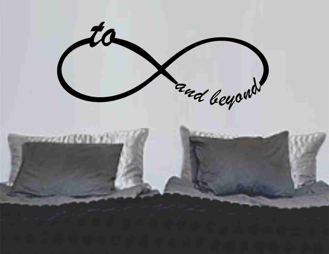 To Infinity And Beyond Symbol Wall Decal Sticker Family Art Graphic Home Decor Mural Decal Sticker Famous Quotes