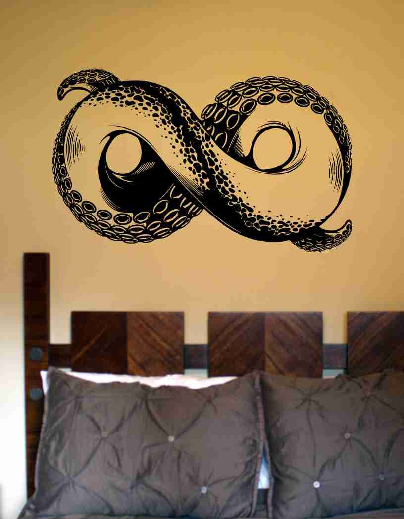 Octopus Tentacle Infinity Symbol Wall Decal Sticker Family Art Graphic Home Decor Mural Decal Sticker Famous Quotes
