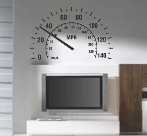 Extra Large Speedometer Wall Decal Sticker