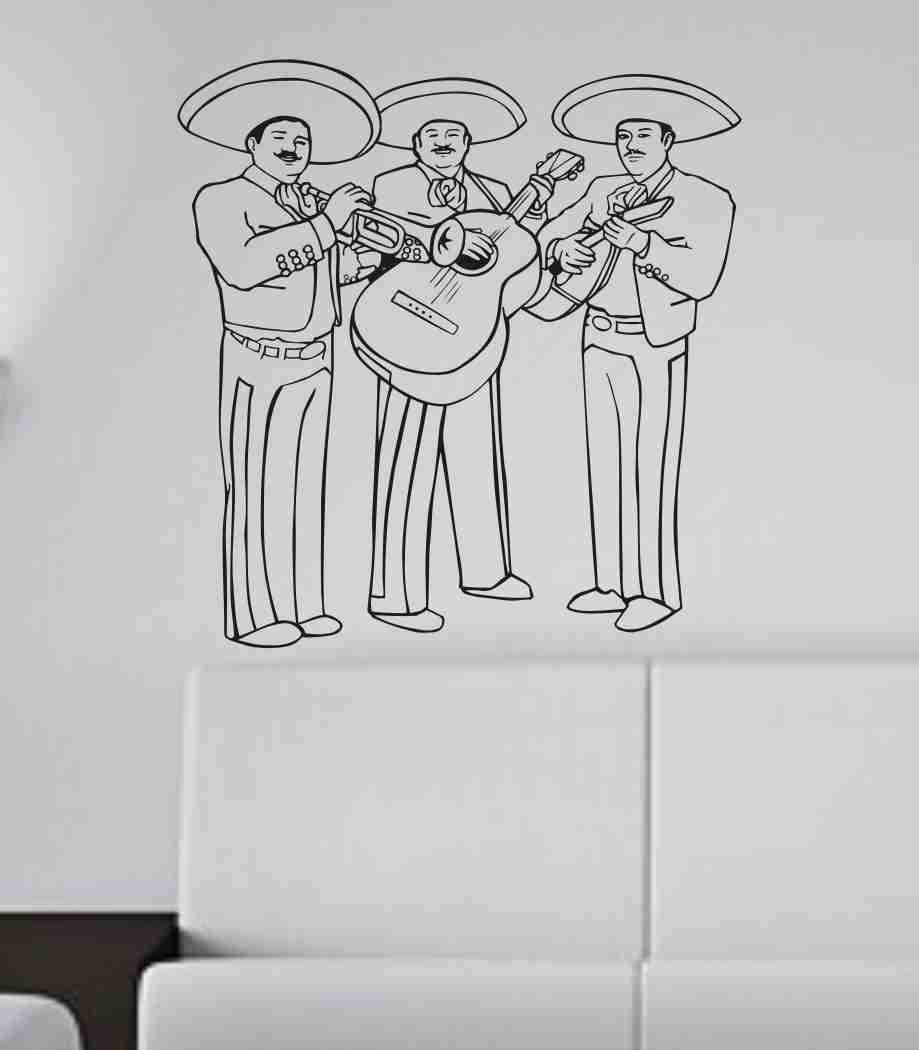 Mariachi Band Vinyl Sticker Wall Art Graphic Music