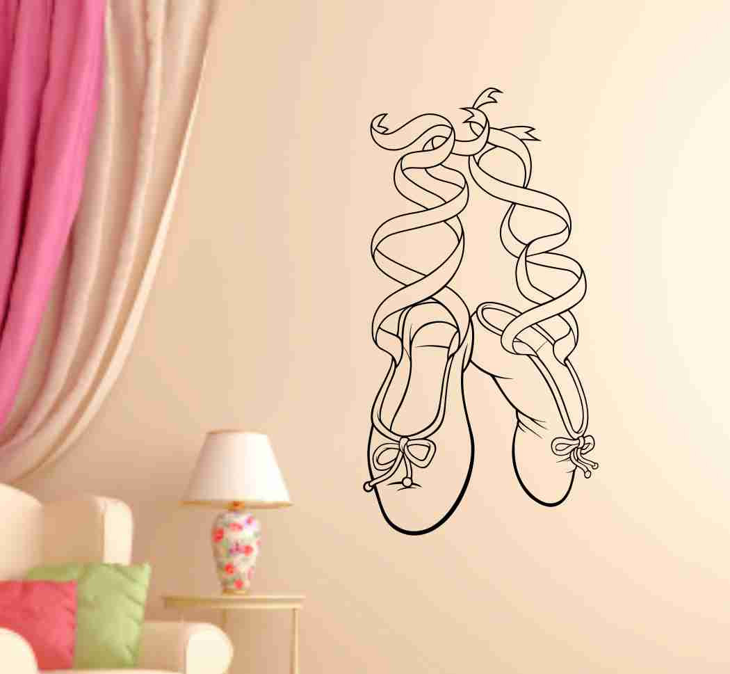 Ballet Shoes Wall Decal Sticker Art Graphic Dance Dancing Girl