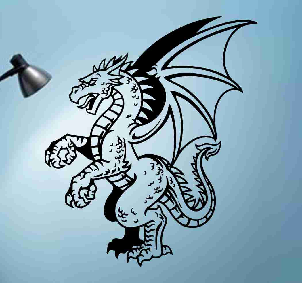 Dragon Version 122 Decal Sticker Wall Art Graphic Dragons Cartoon