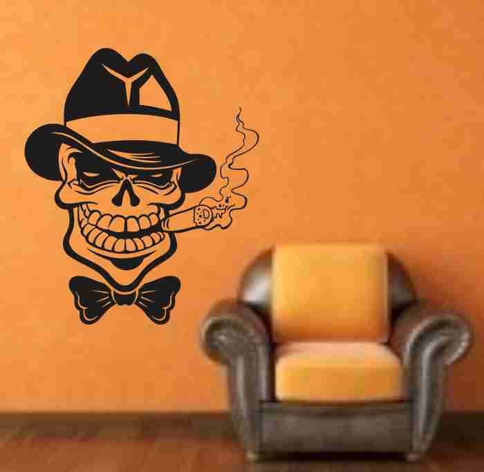 Skull Version 120 Bones Cigar Wall Vinyl Decal Sticker Art Graphic Sticker Skulls