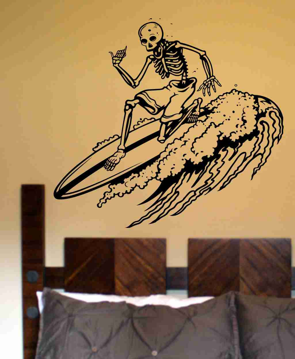 Skeleton Version 107 Surfer Wall Vinyl Decal Sticker Art Graphic Sticker Sugar Skull