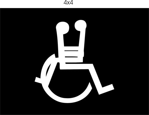 Handicap Sex Decal Sticker Window Car Truck Van Suv