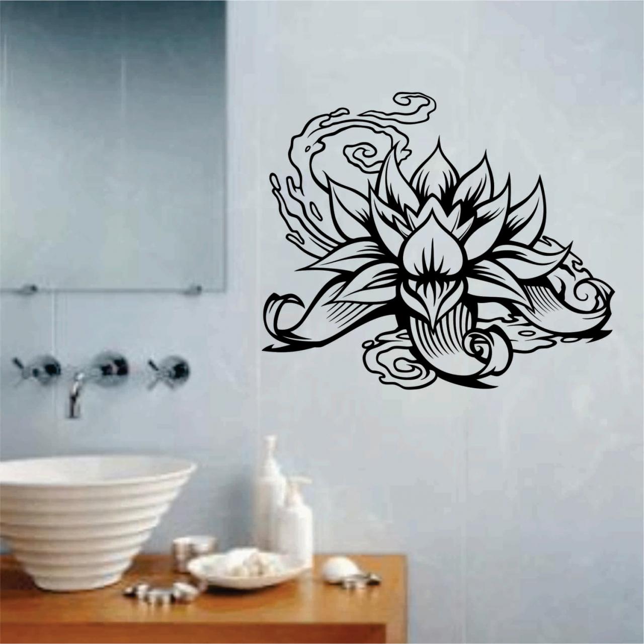 Lotus Flower Version 101 Wall Decal Sticker Art Graphic