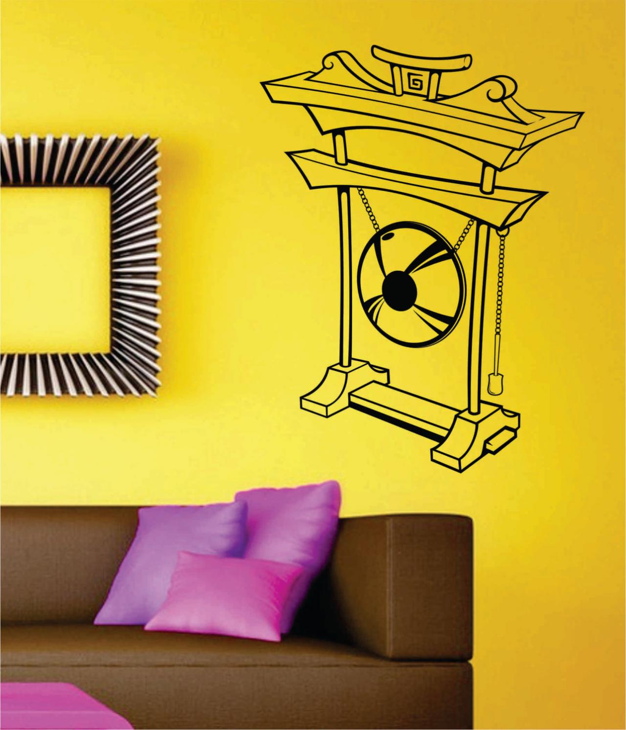 Suspended Gong Wall Decal Sticker Art Graphic