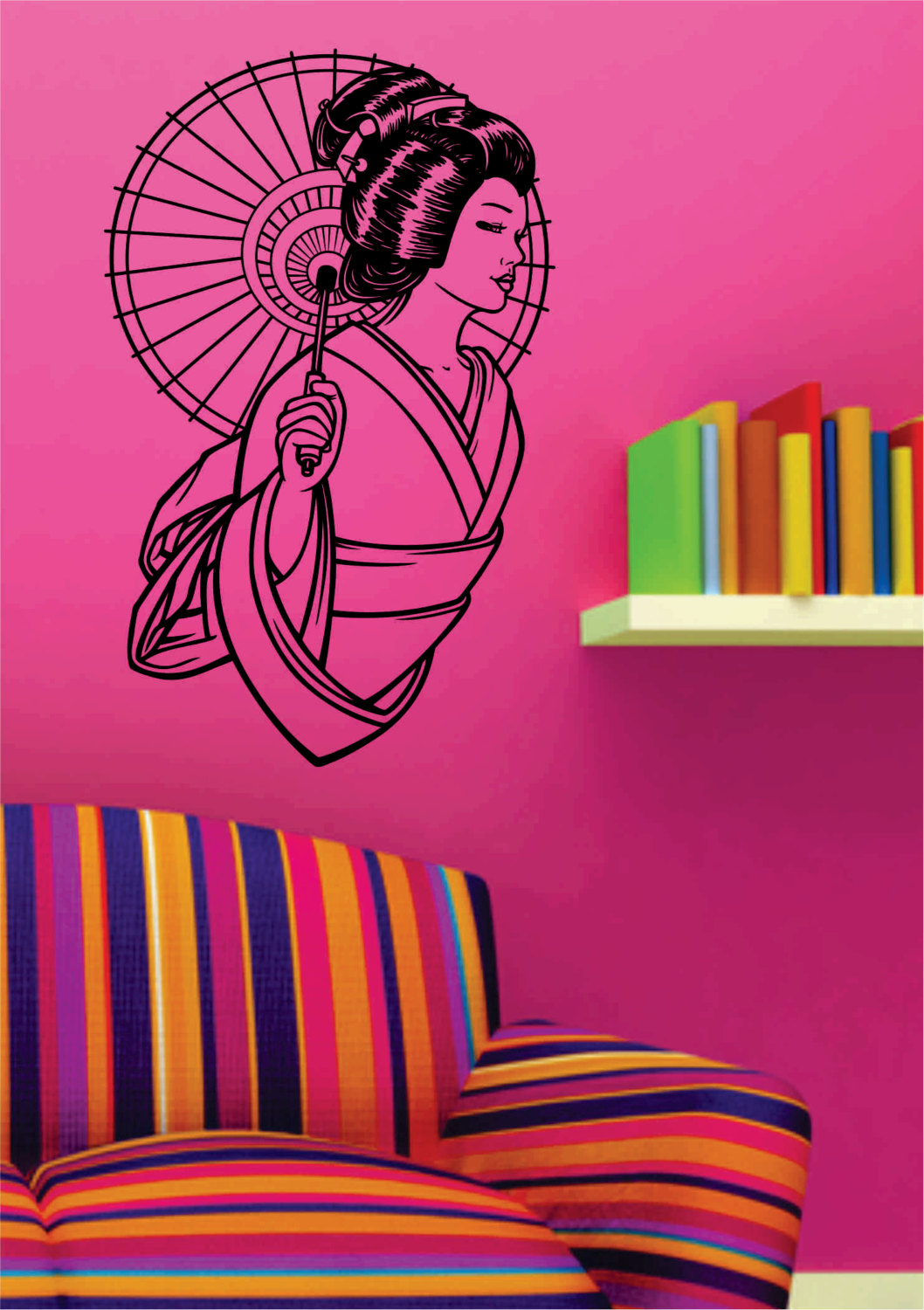 Geisha Girl Version 103 Wall Decal Sticker Art Graphic