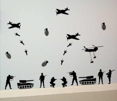 Army War Package Decal Sticker Wall Decal Art