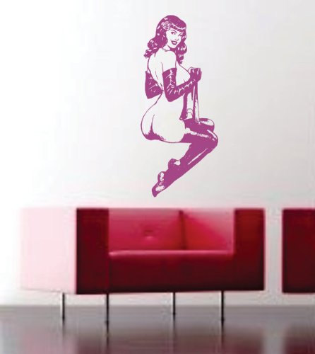 Retro Pin Up Girl Wall Decal Sticker