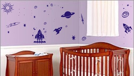 Space Scene Decal Sticker Wall