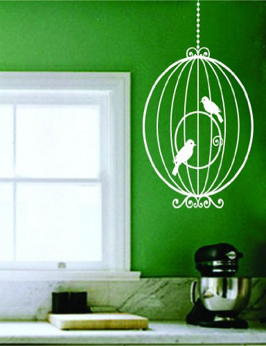 Birdcage with Birds - Version 101 Wall Decal Sticker