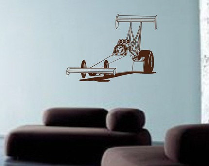 Dragster Decal Sticker Wall