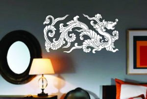 Chinese Tribal Dragon Decal Sticker Wall Art Graphic