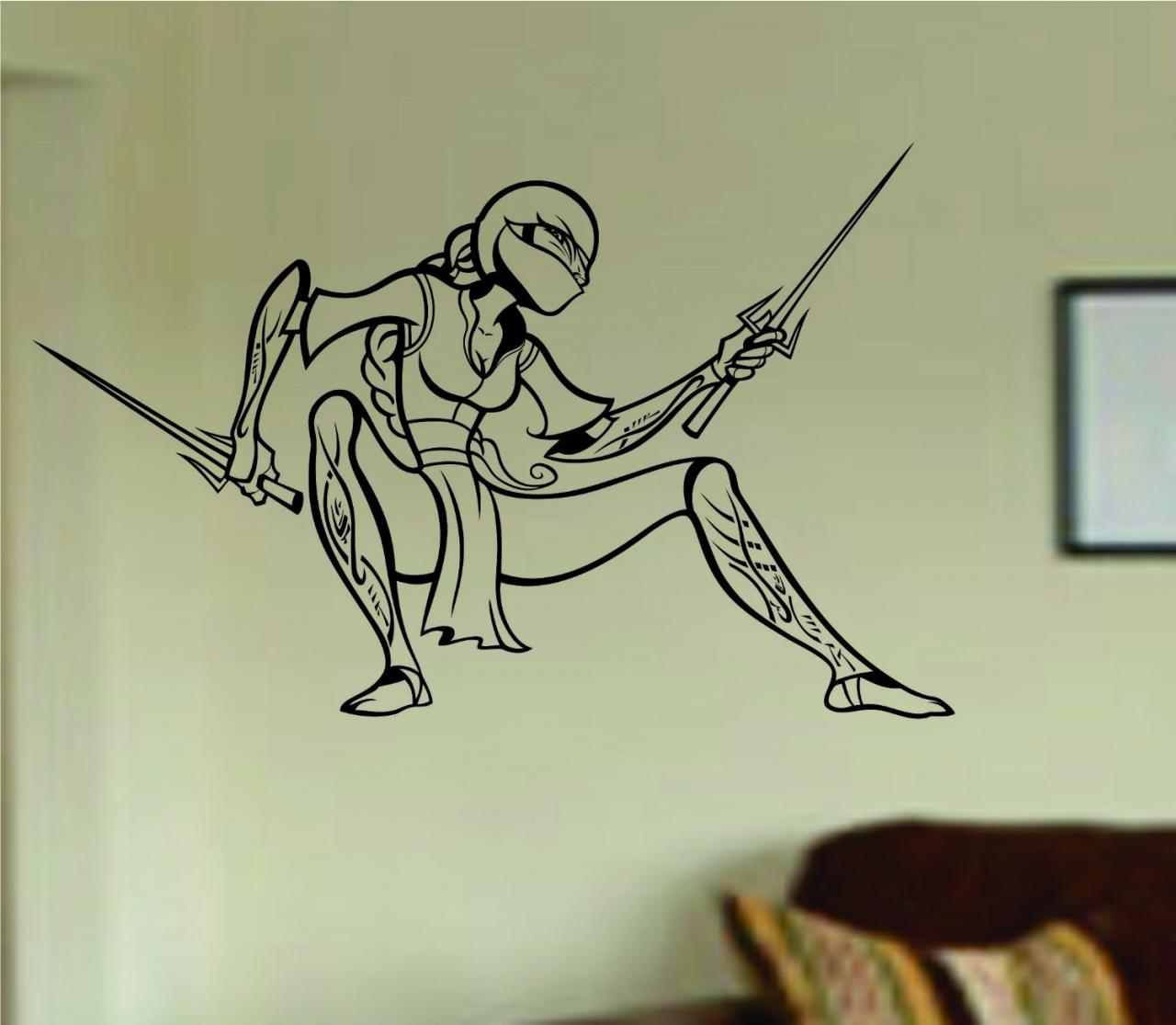 Ninja Wall Decal Sticker Mural Art Graphic Dragon Kid Boy Room Asian