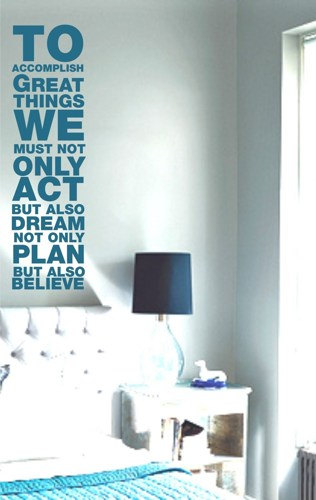 Wall Decal Quotes - To Accomplish Great Things Quote Decal Sticker Wall