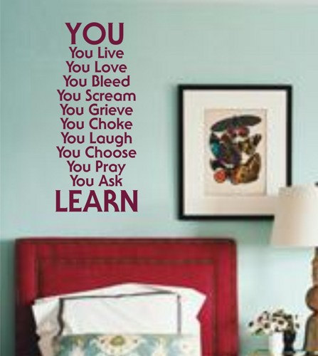 Wall Decal Quotes - You Learnwall Decal Sticker Vinyl Beautiful Quote Words