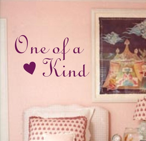 Wall Decal Quotes - One of a Kind Wall Decal Sticker Vinyl Beautiful Quote Words