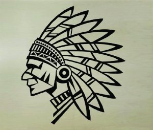 Indian Chief Head Version 101 Wall Decal Sticker Mural Art Graphic Kid Boy Room
